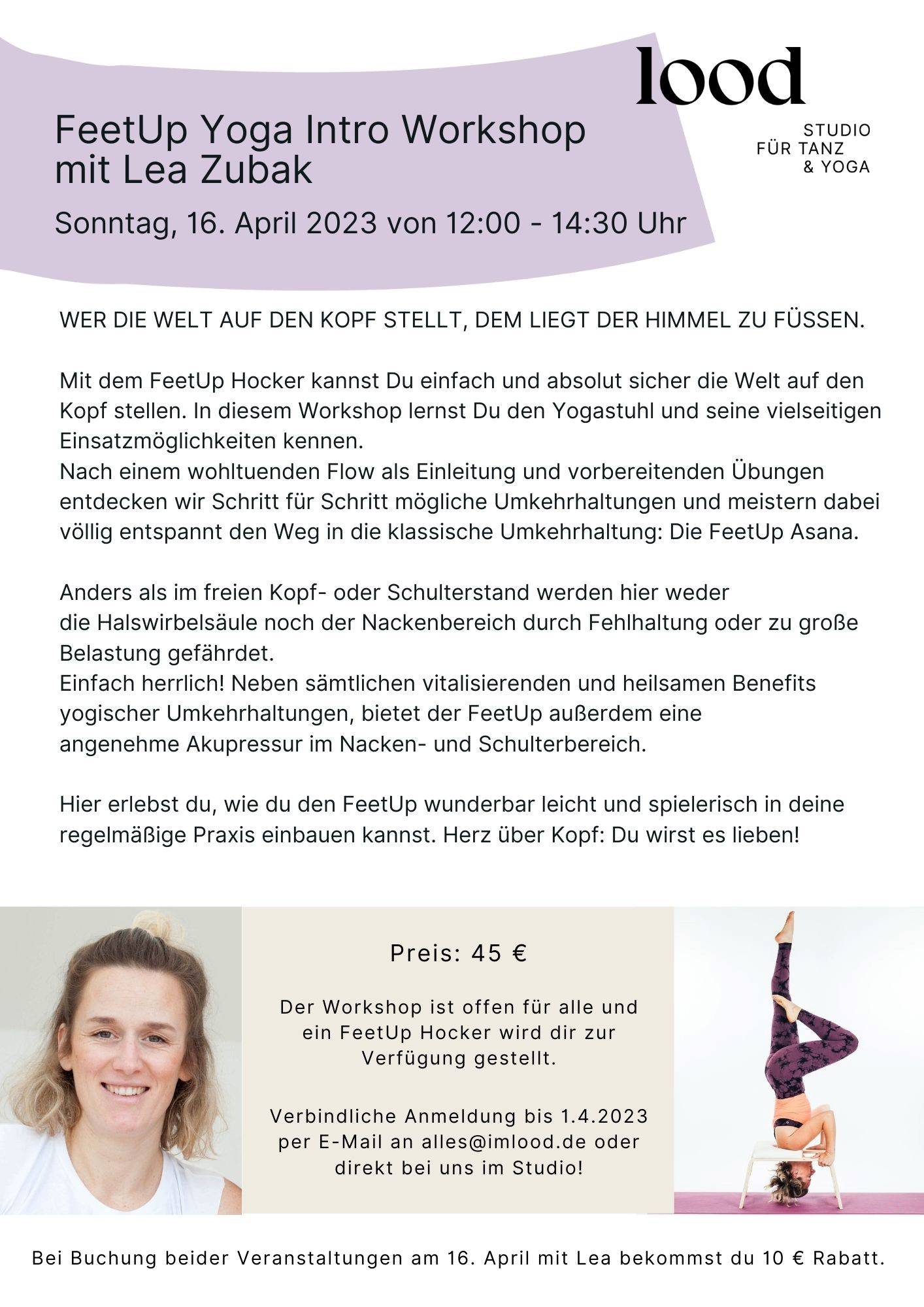 lood FeetUp Yoga Kurs Lea Zubak