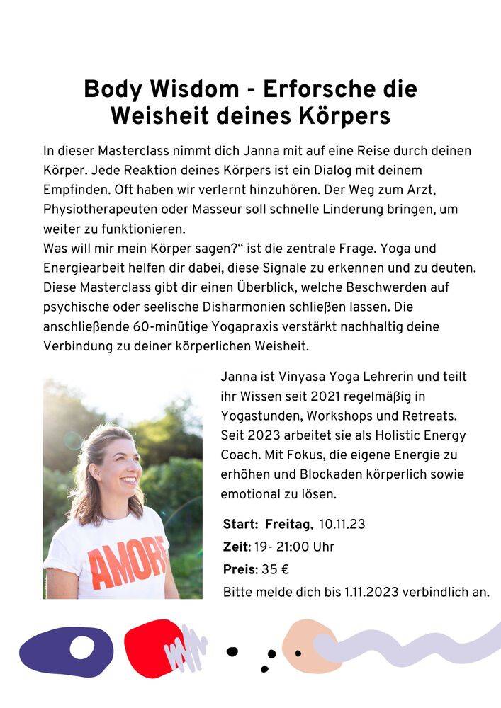 Workshop Body Wisdom mit Janna Grigoleit